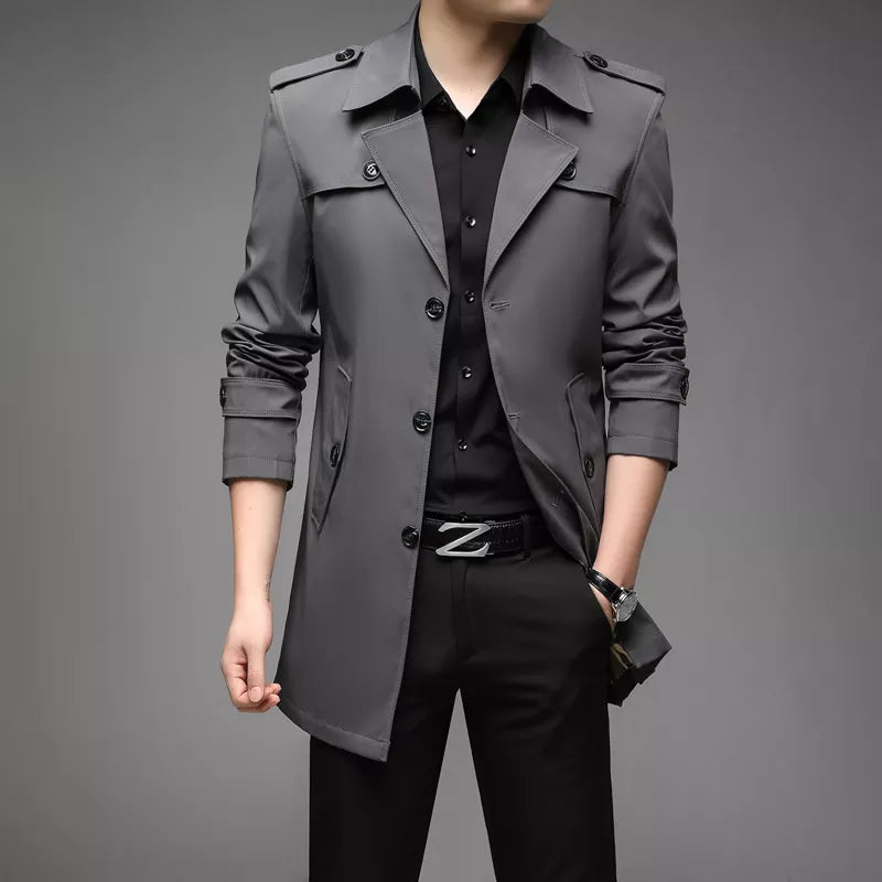 Kvinders Trench Coat Elegant Polyester 4