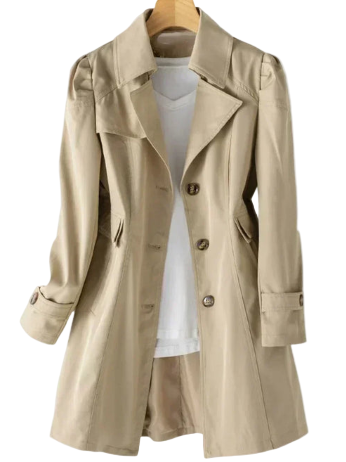 Kvinders Trench Coat Moderne Design 0