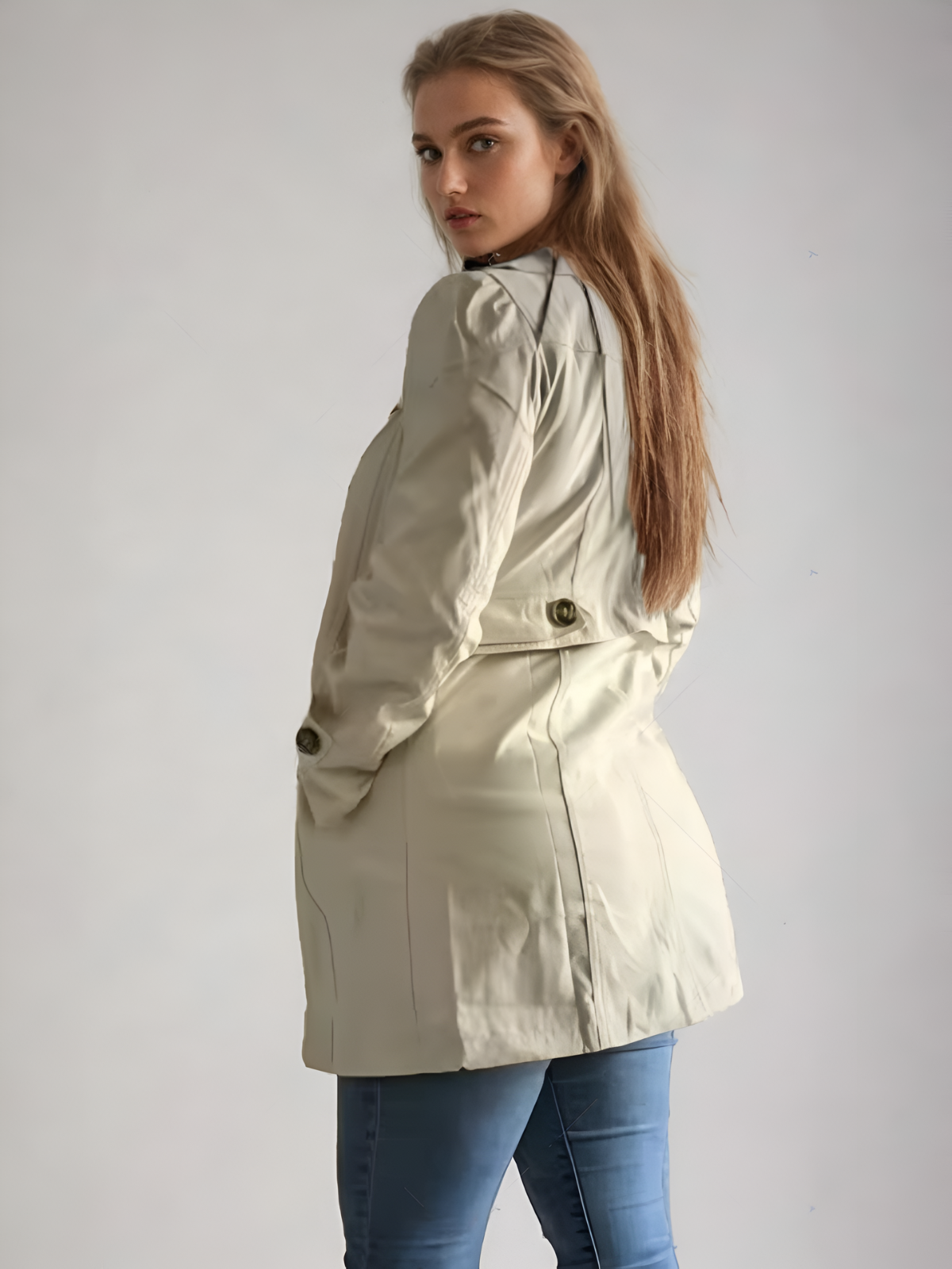 Kvinders Trench Coat Moderne Design 3