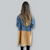 Kvinders Trench Coat To-farvet Denim 1