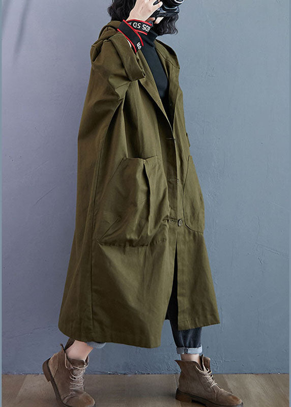 Kvinders Trench Coat med Hætte og Lommer 1