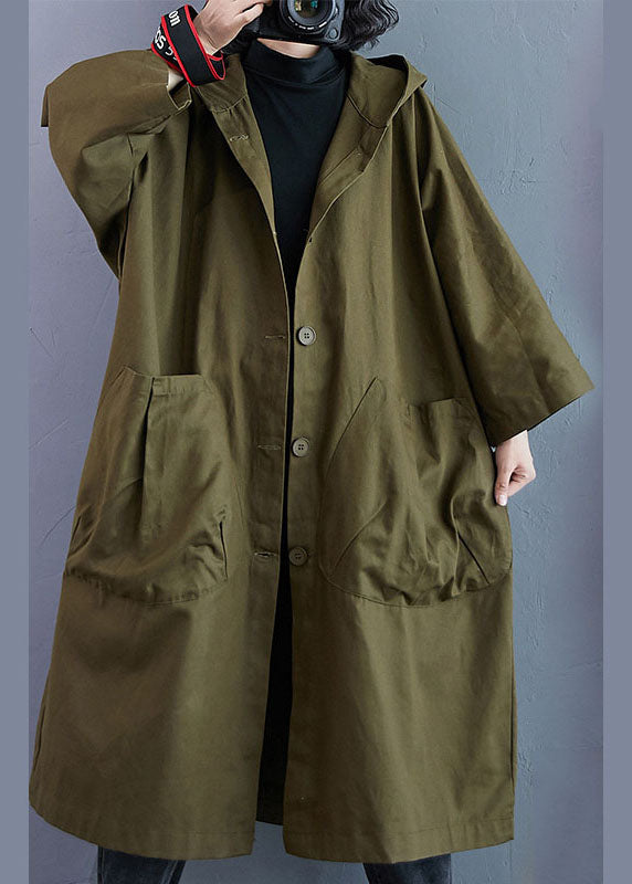 Kvinders Trench Coat med Hætte og Lommer 2