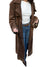 Kvinders Trenchcoat Suede Look Midi Med Bælte 0