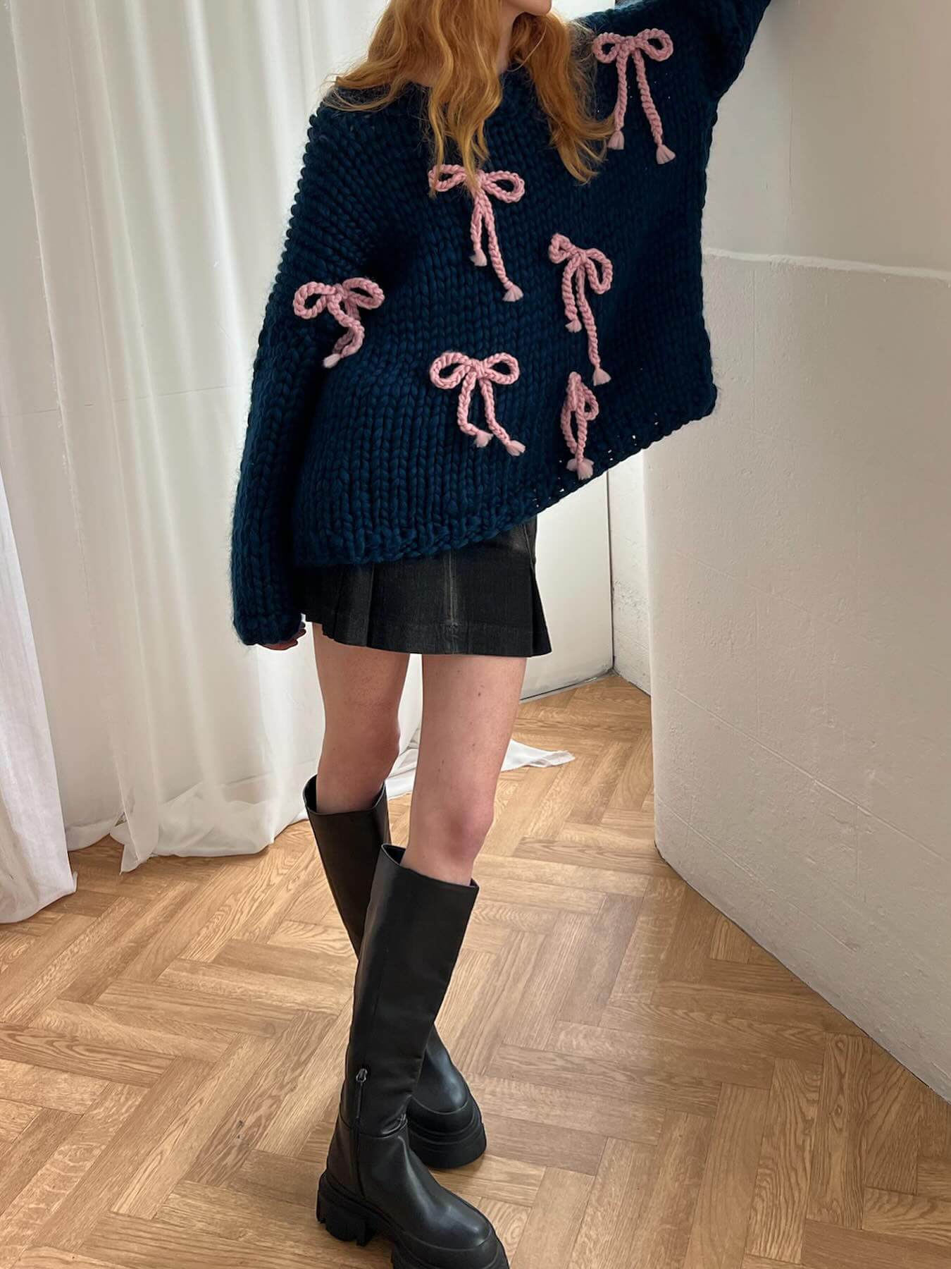 Kvinders Trøje Rund Hals med Sløjfedetalje Casual 2