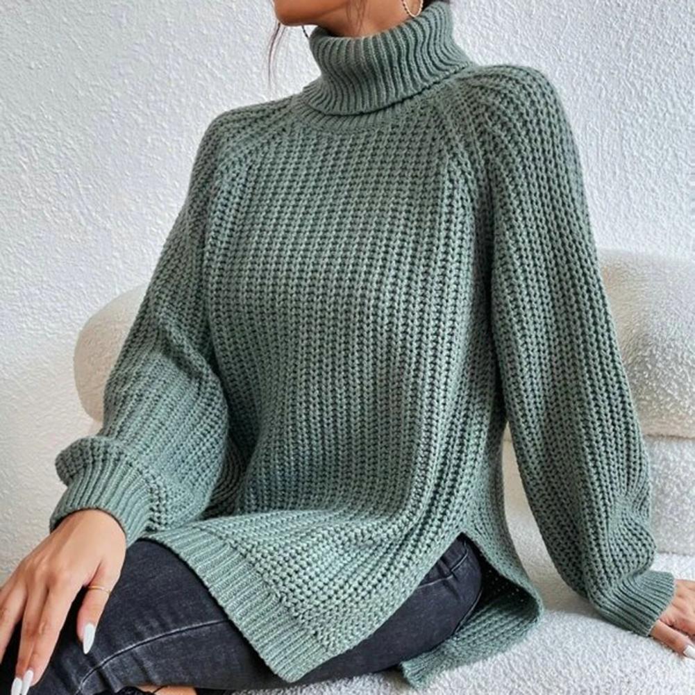 Kvinders Turtleneck Genser i Bomuldsjersey 2