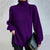 Kvinders Turtleneck Genser i Bomuldsjersey 3