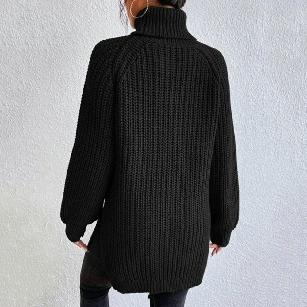 Kvinders Turtleneck Genser i Bomuldsjersey 7