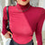 Kvinders Turtleneck Langærmet T-Shirt Blødt Stof 2