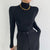 Kvinders Turtleneck Langærmet T-Shirt Blødt Stof 4