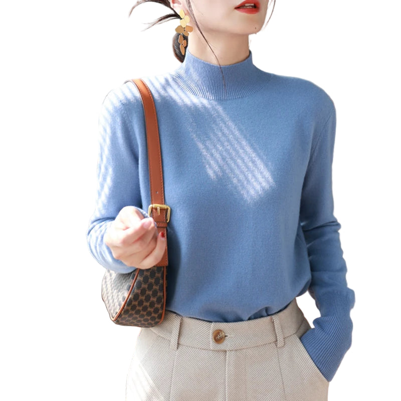 Kvinders Turtleneck Pullover Strikket Sweater til Efterår Vinter 12