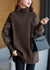 Kvinders Turtleneck Strik Sweater Patchwork Stil Langærmet 2