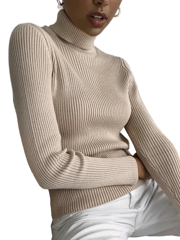 Kvinders Turtleneck Sweater Strikket Cashmere 1