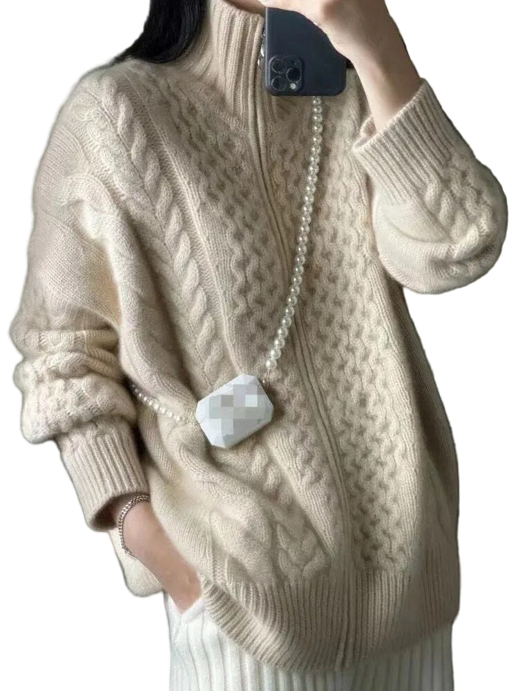 Kvinders Turtleneck Sweater i Cashmere Stil 0