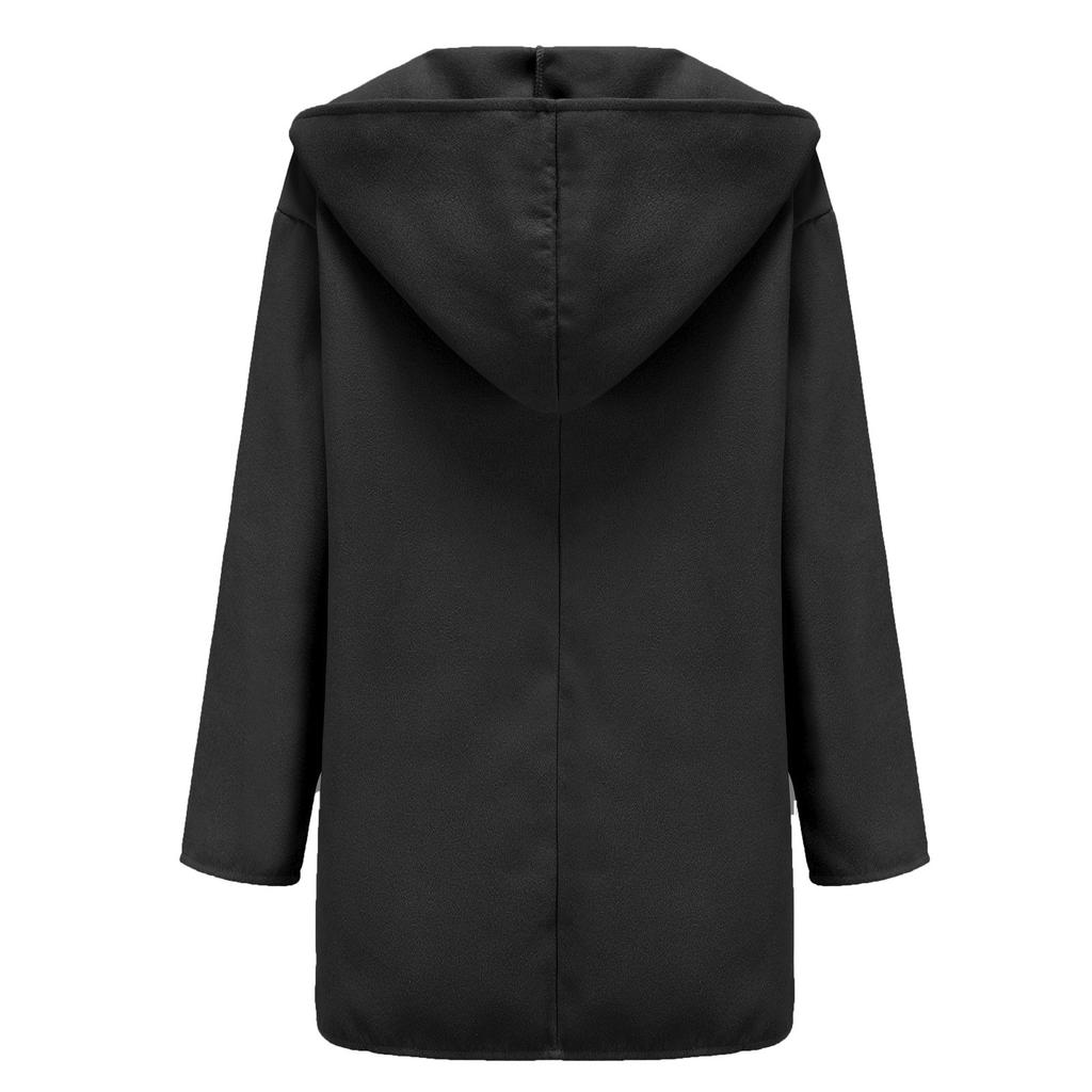 Kvinders Uldfrakke Vindafvisende Elegant Design 8