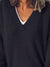 Kvinders V-Hals Sweater med Droppede Skuldre 7