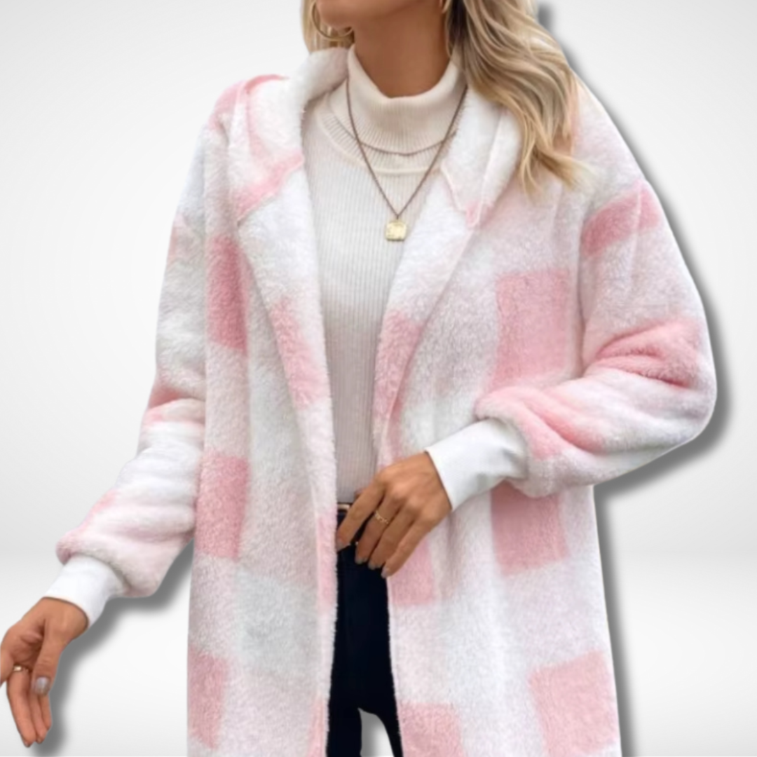 Kvinders Vandtætte Cardigan med Tjekket Mønster 4