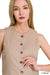 Kvinders Vest Button Down Linned Rayon Bomuld 5