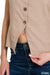 Kvinders Vest Button Down Linned Rayon Bomuld 6