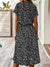 Kvinders Vintage Kjole med Mellemærmer og Leopardprint 7