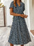 Kvinders Vintage Kjole med Mellemærmer og Leopardprint 8