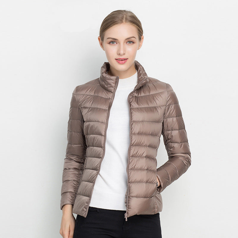 Lang Vinterjakke Dame Taljeret Vatteret Design 2