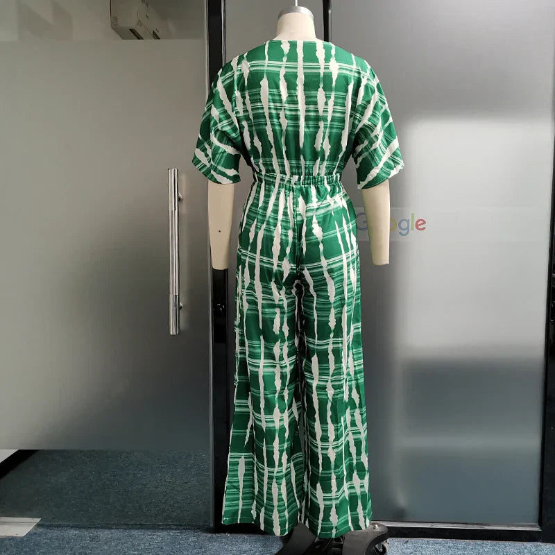 Kvinders Jumpsuit Dyb V-Hals Let Stof Flatterende Silhuet-6