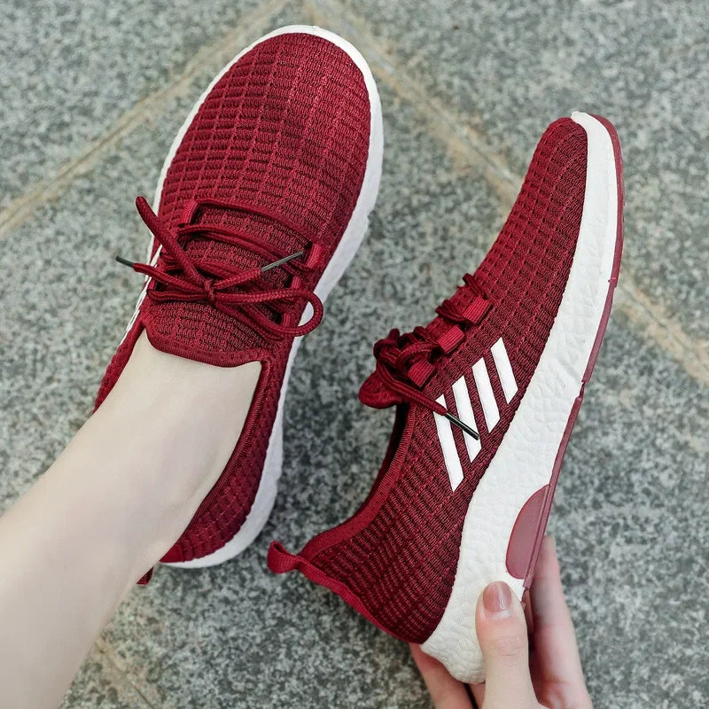 Løbesko Dame Letvægts Mesh Sporty Træningssko 4
