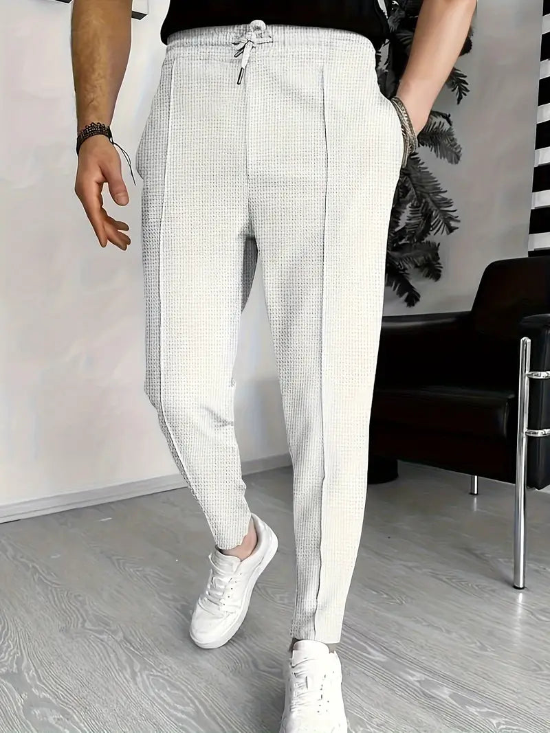 Variant image for Herre T Shirt Wafle Print Design 100% Bomuld-1