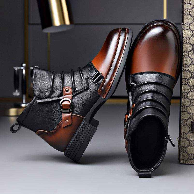 Mænds Ankelstøvler Tofarvede med Snøre 4