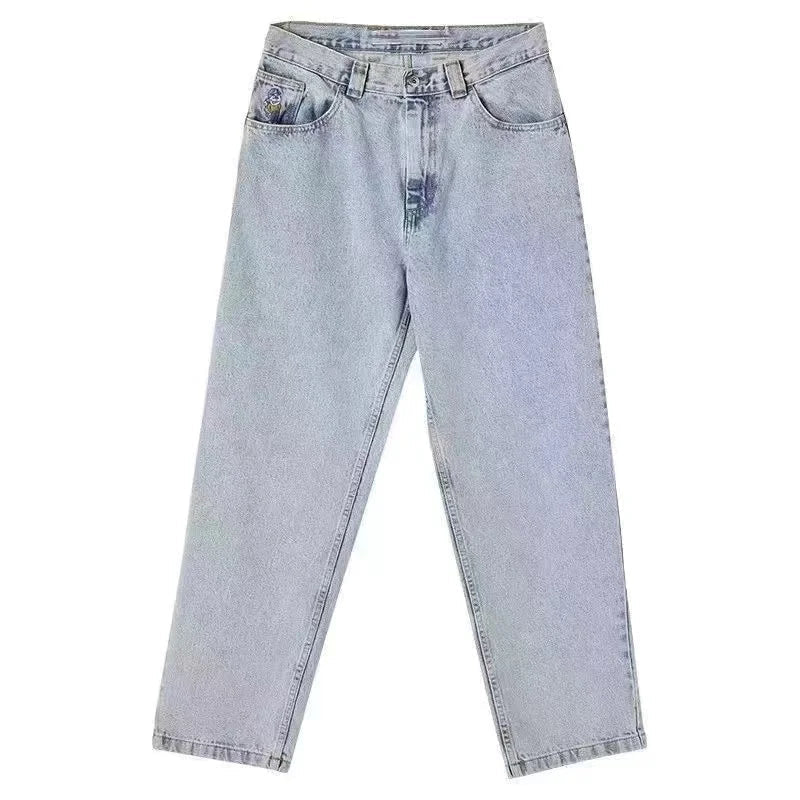 Mænds Baggy Jeans med Bred Ben Denim Komfortabel Pasform 11