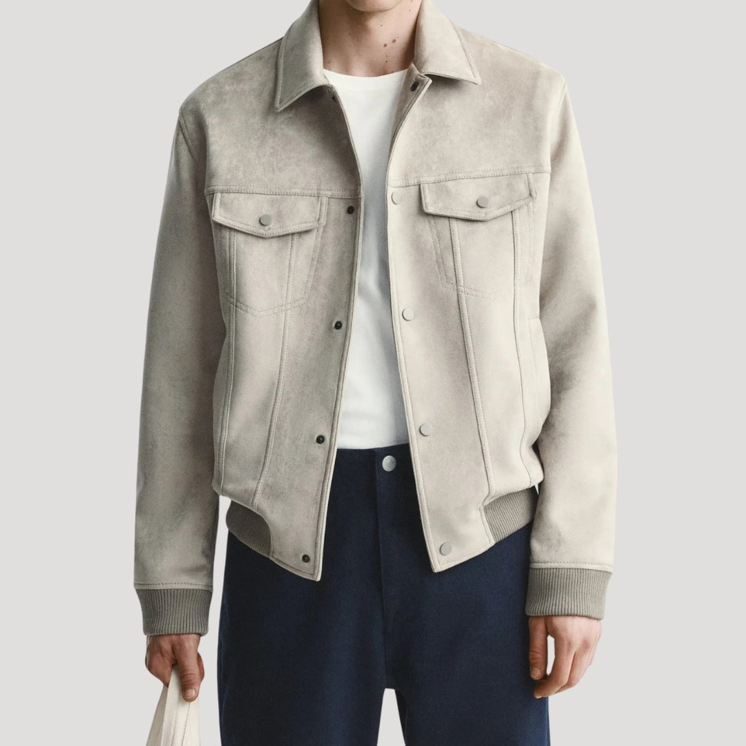 Mænds Bomberjakke med Stilfuldt Design 3