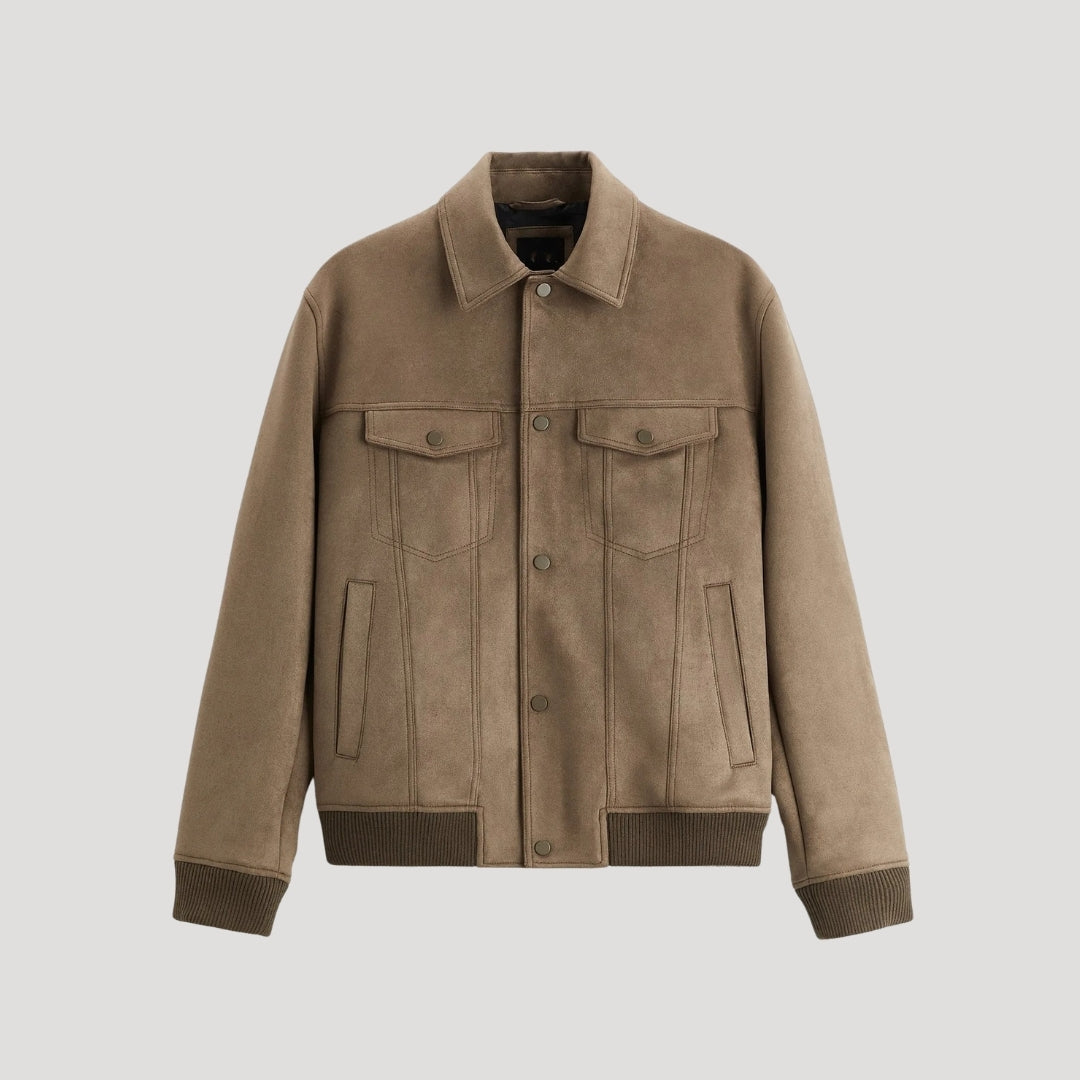 Mænds Bomberjakke med Stilfuldt Design 4