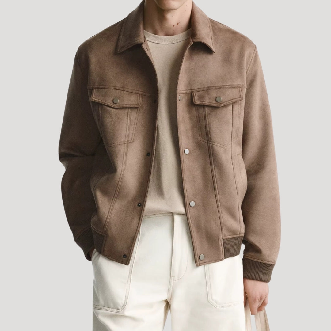 Mænds Bomberjakke med Stilfuldt Design 6