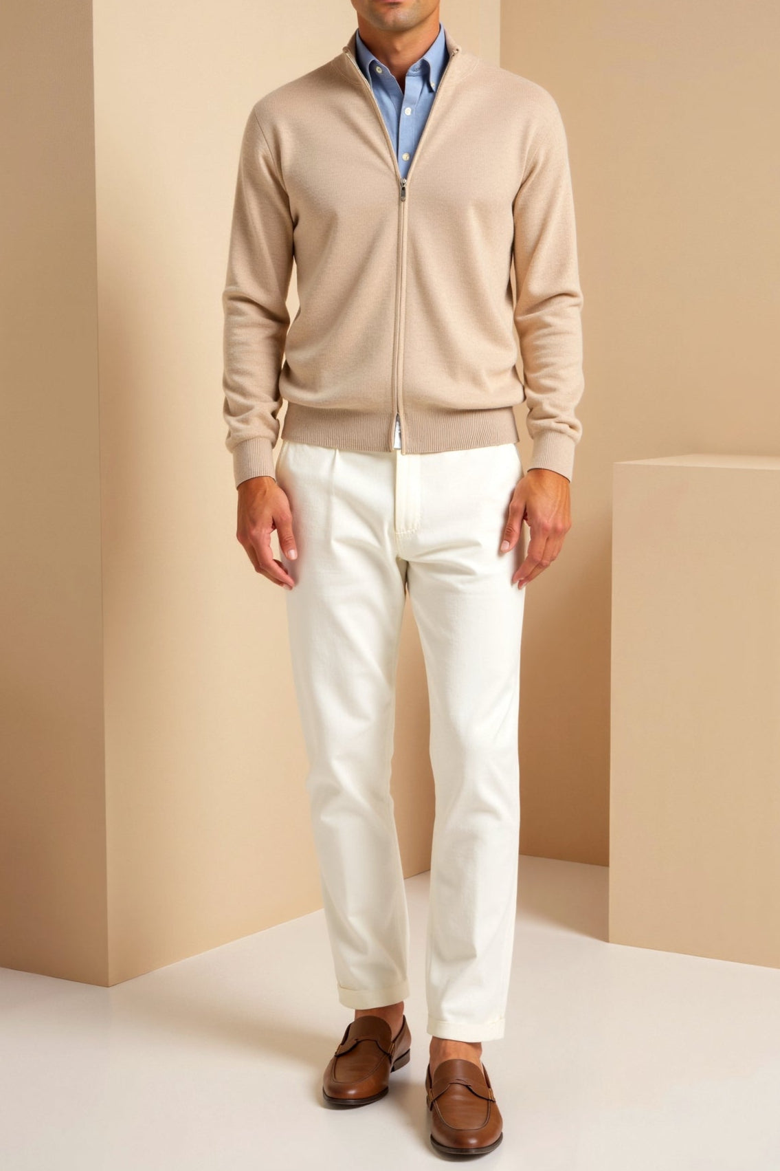 Mænds Cardigan Slim-Fit Stilfuld 7