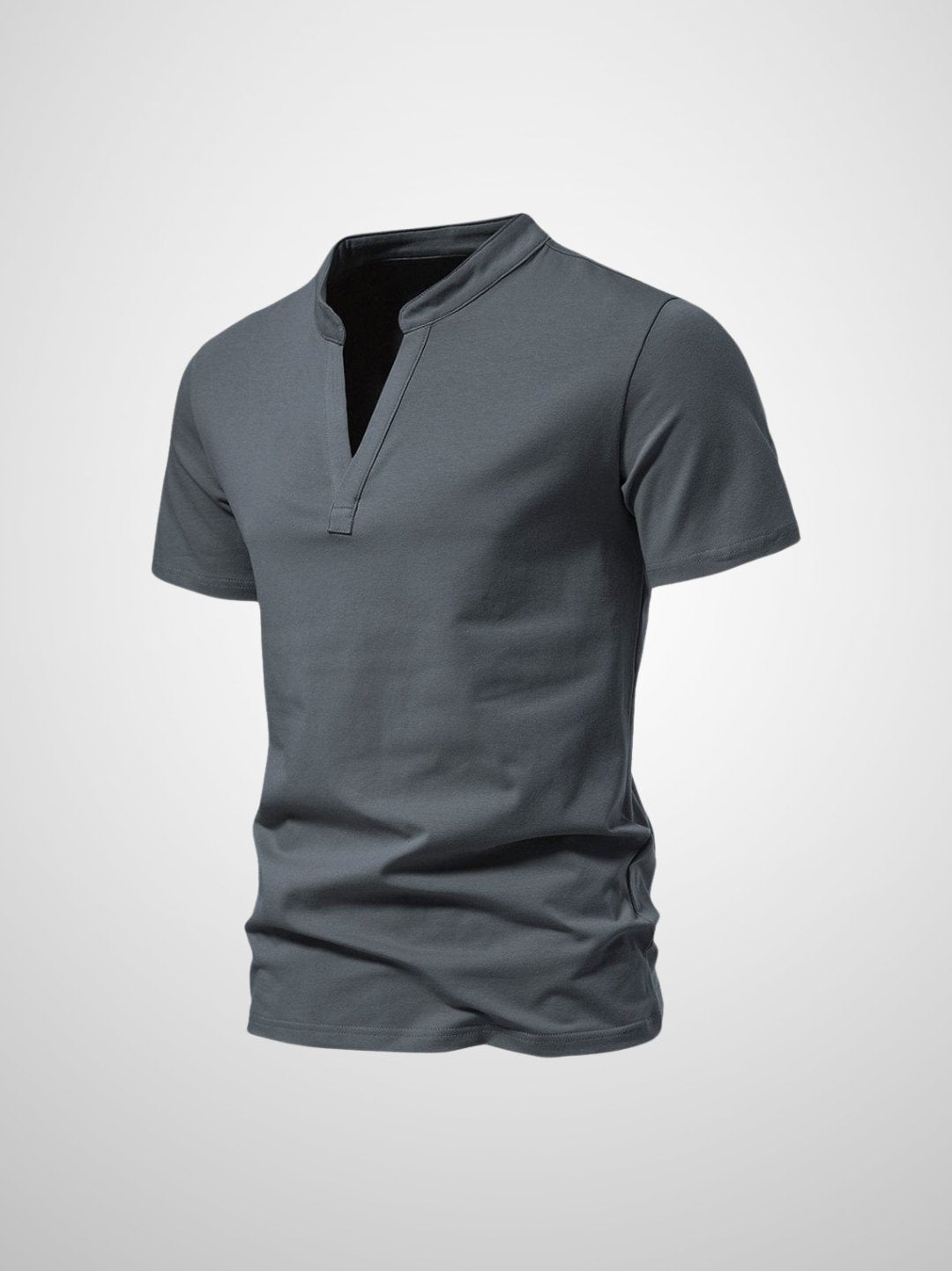 Mænds Casual Polo Shirt med V-hals og Moderne Pasform 2