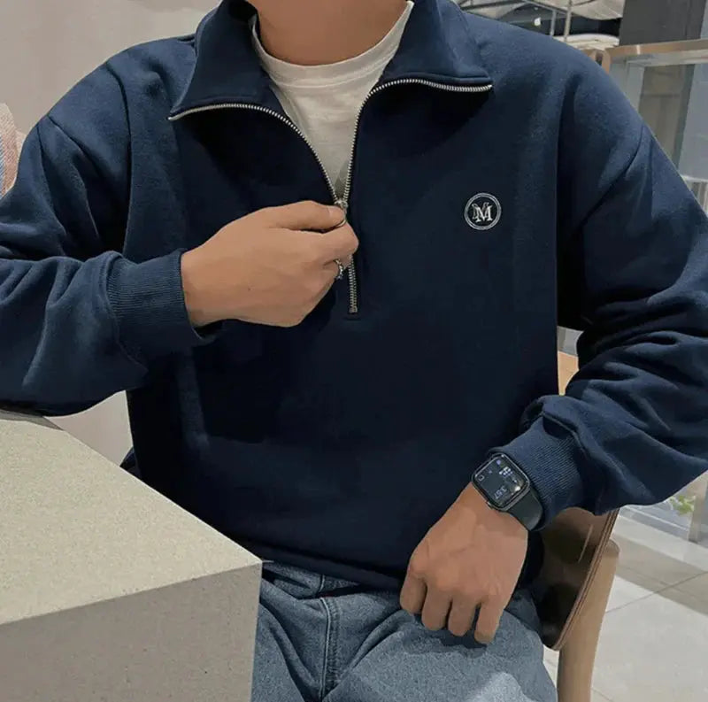 Mænds Casual Zip Up Trøje Moderne Design 5