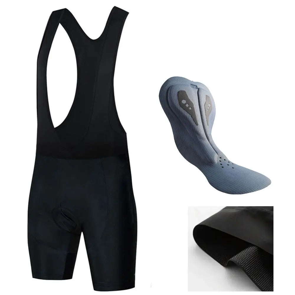 Mænds Cykelbukser med Polstring til Sommer - Åndbar MTB Bib Shorts 0