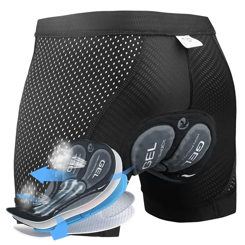 Mænds Cykelshorts 5D Polstring Åndbart Materiale 6