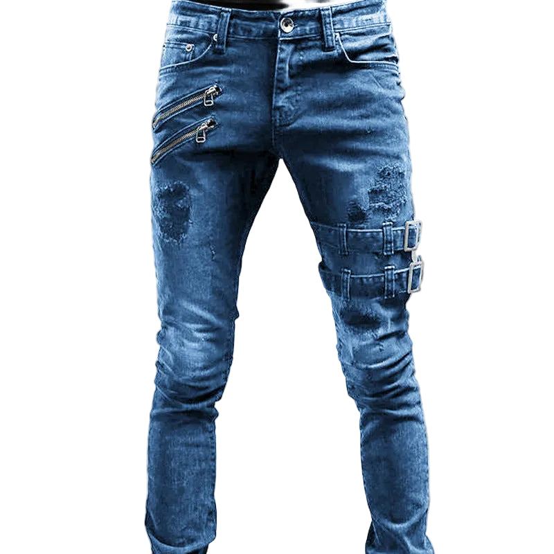 Mænds Denim Jeans med Slim Fit 0