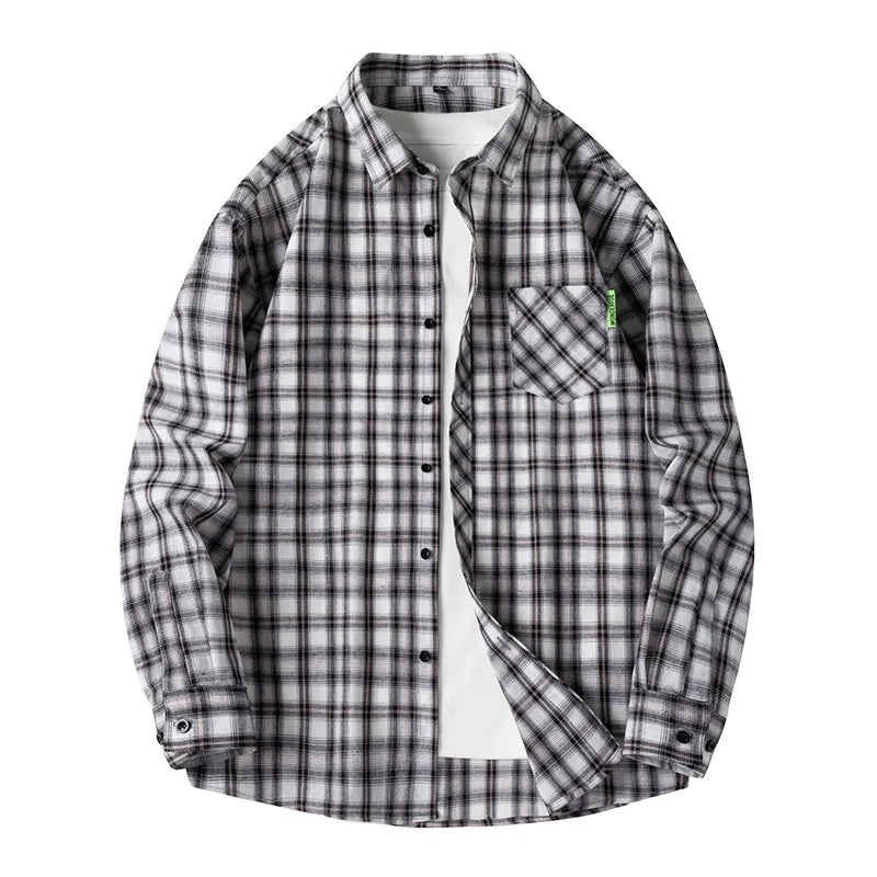 Mænds Flannel Skjorte Klassisk Plaid Design 2