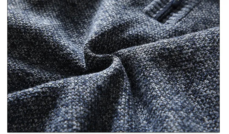 Mænds Fleece Sweater Halv-Zipper Casual 3