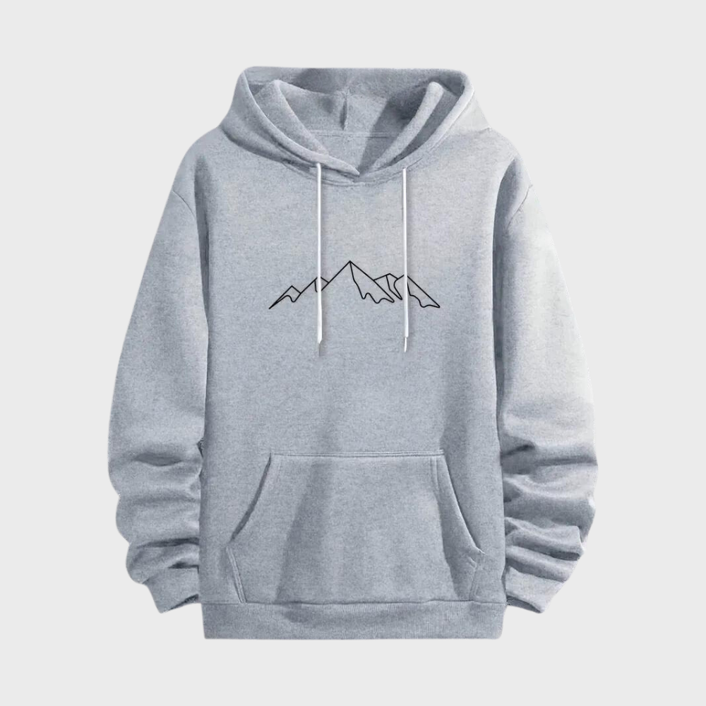 Mænds Hoodie med Bjergprint Stilfuld 10