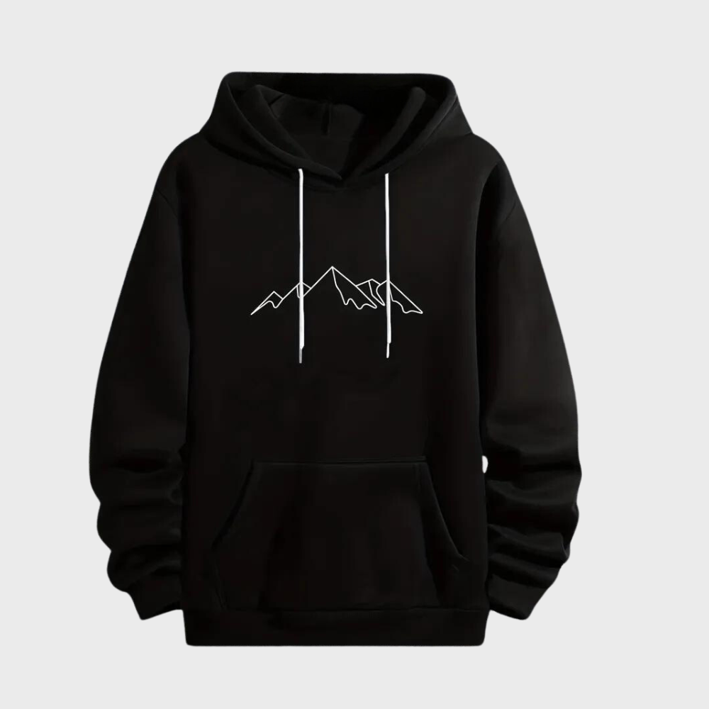 Mænds Hoodie med Bjergprint Stilfuld 6