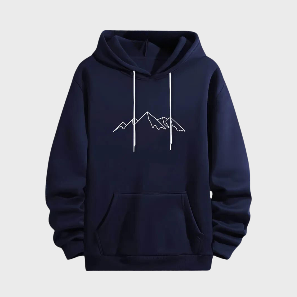 Mænds Hoodie med Bjergprint Stilfuld 9