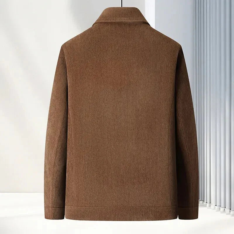 Mænds Jakke Middellængde Tidløs Stil 1