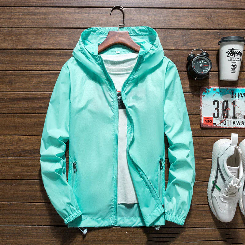 Mænds Jakke Vinter Vindbestandig Med Hætte 2