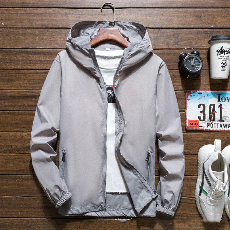 Mænds Jakke Vinter Vindbestandig Med Hætte 9