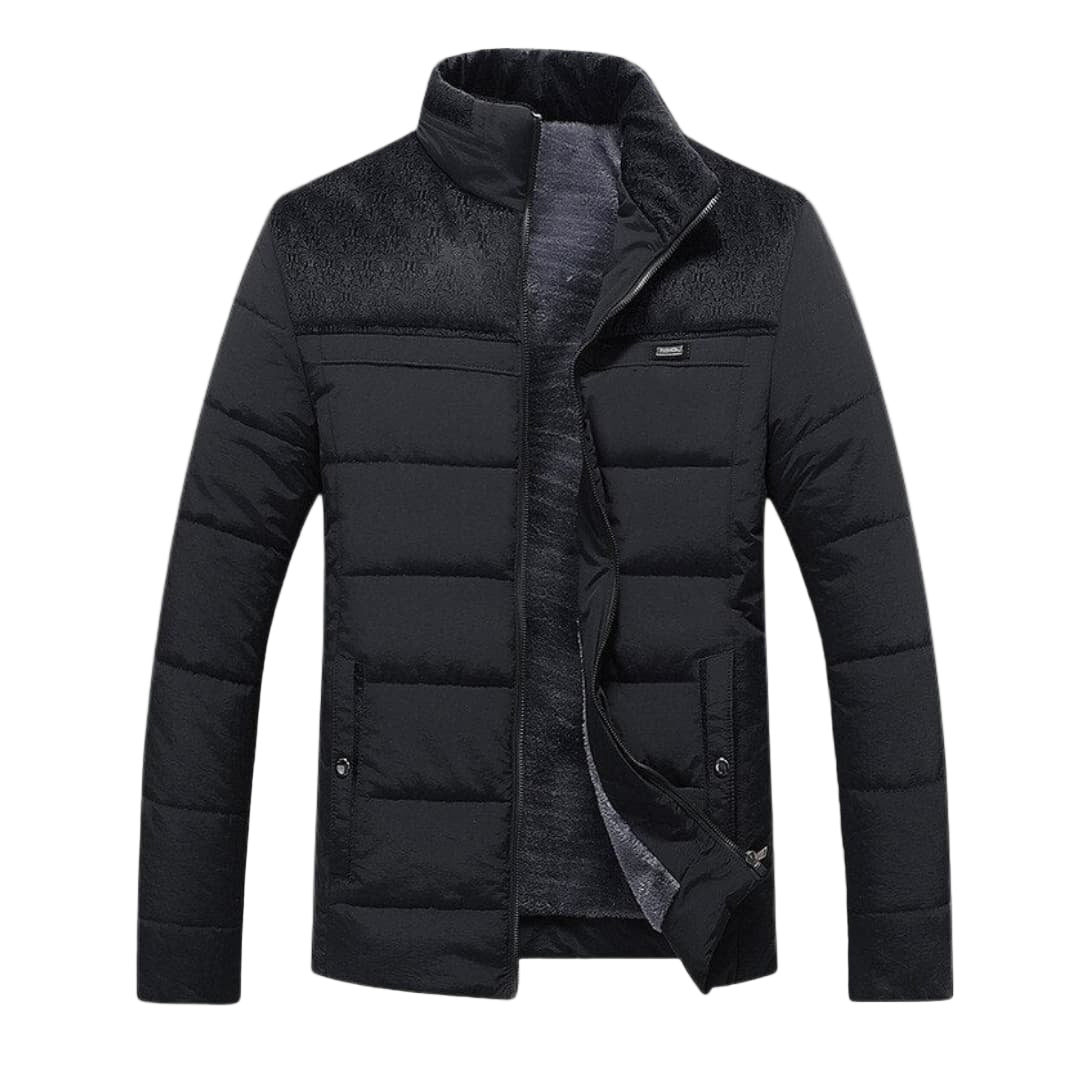 Mænds Jakke med Stående Krave og Moderne Design 0
