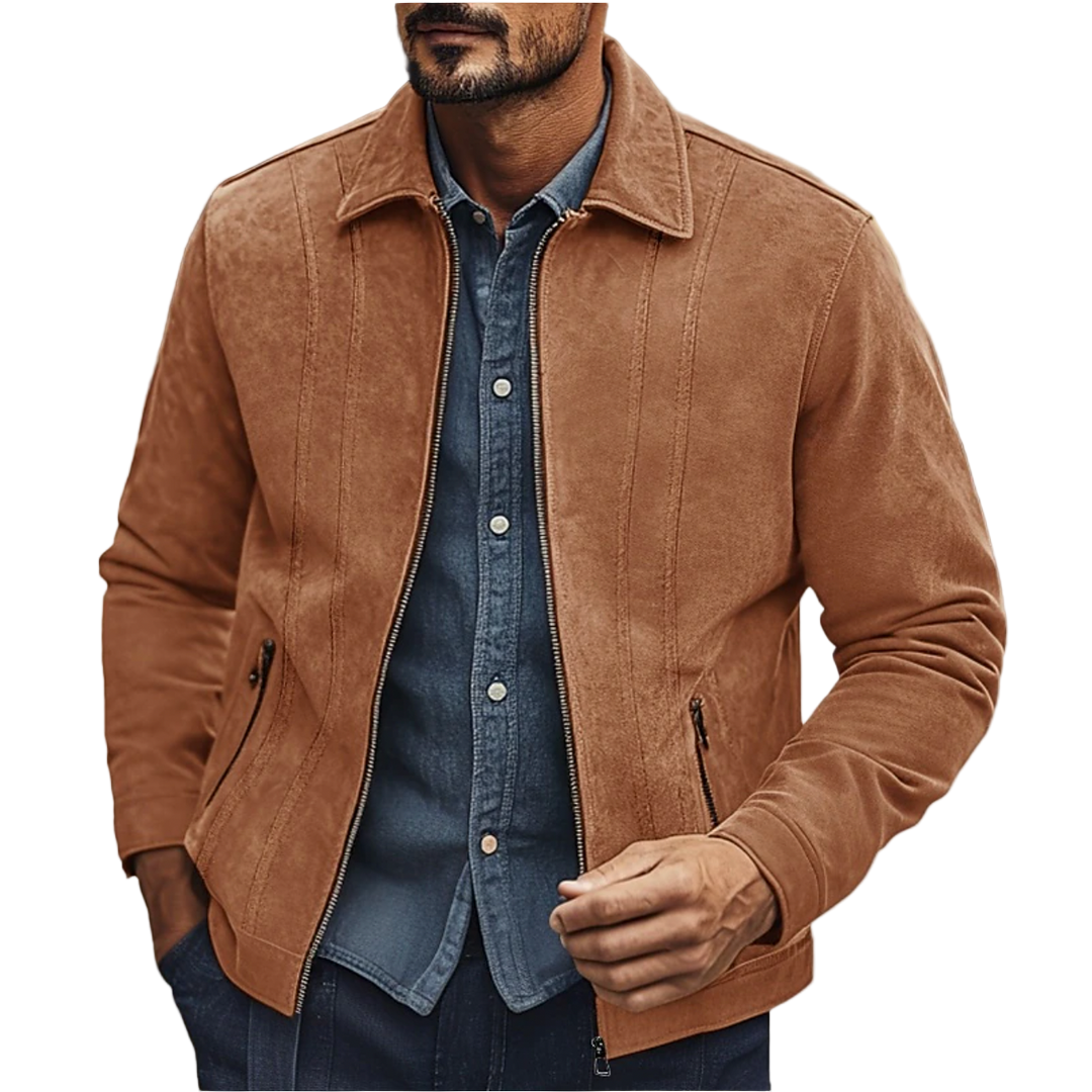 Mænds Jakke med Unik Design og Afslappet Stil 0