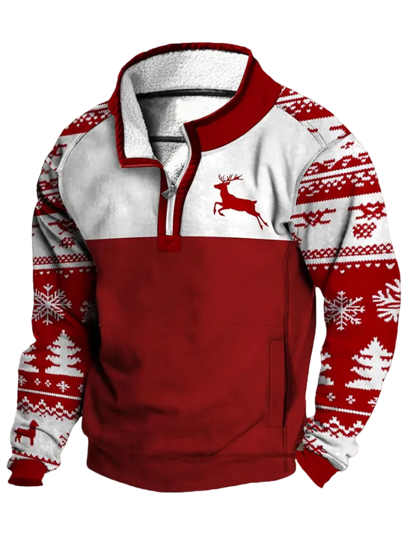 Mænds Juletrøje med Fleecefor 0